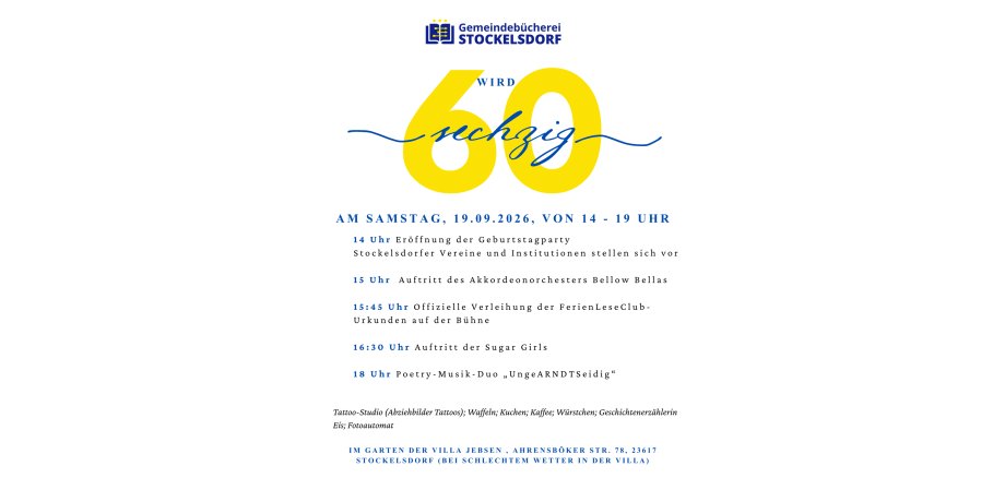 Jubiläum_Bücherei - Programm