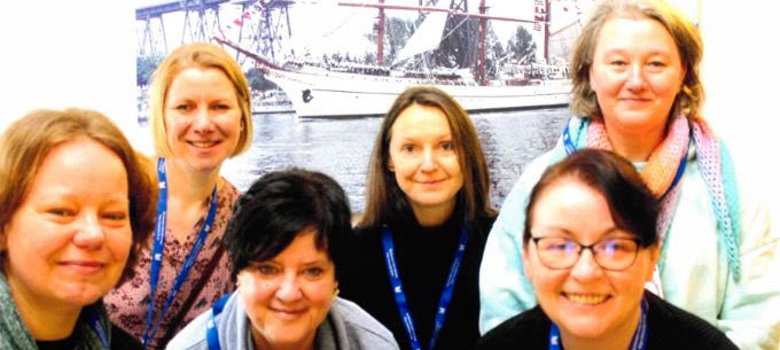 Gruppenbild der Mitarbeiterinnen der Gemeindebücherei