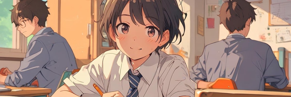 Schueler KI generiert im Manga Stil